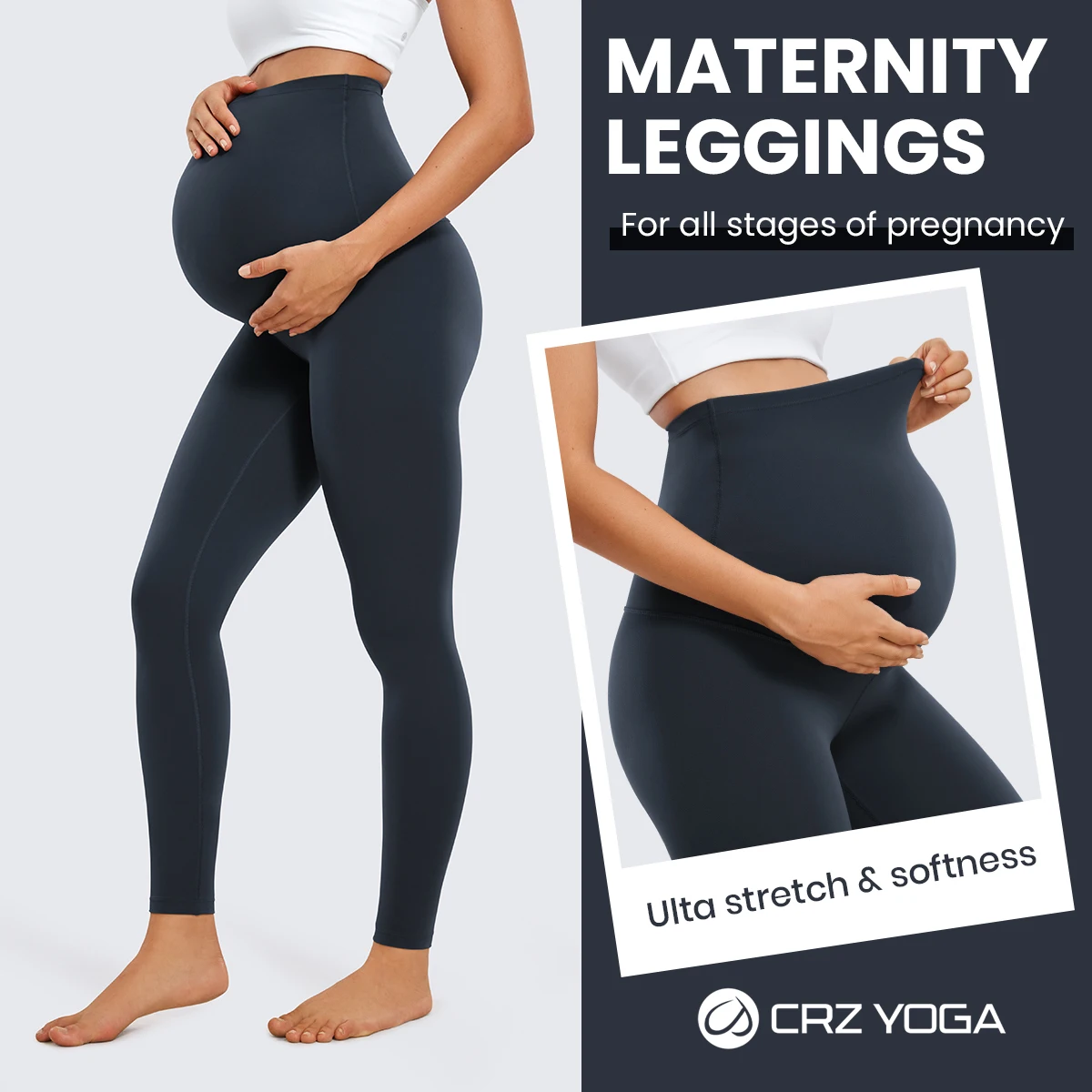 CRZ YOGA Womens Butterluxe Maternity Leggings over the Belly 28\