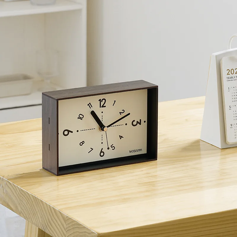Art creative living room desktop clock ornament retro home pendulum desktop seat clock ornament