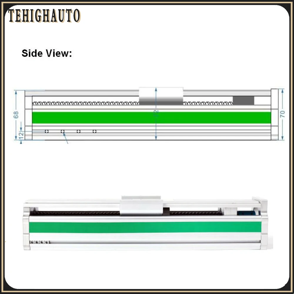 Imagem -02 - Mesa Deslizante de Módulo Semi-fechado Trilho Linear Parafuso de Esferográfica do Curso Roteador Cnc para 57 Etapas 60 Servos Passos 100800 mm 1605 24 mm