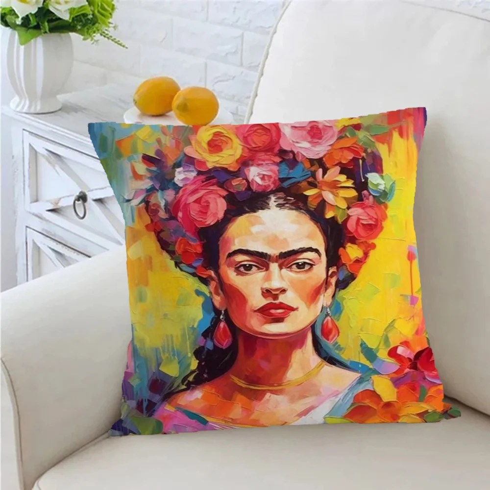 Poszewka na poduszkę F-kahlo 50x50 dekoracyjne poduszki na kanapę domu 45x45 poduszki obejmuje 40*40 40x40cm Salon prostokątny 60x40 włókienniczy