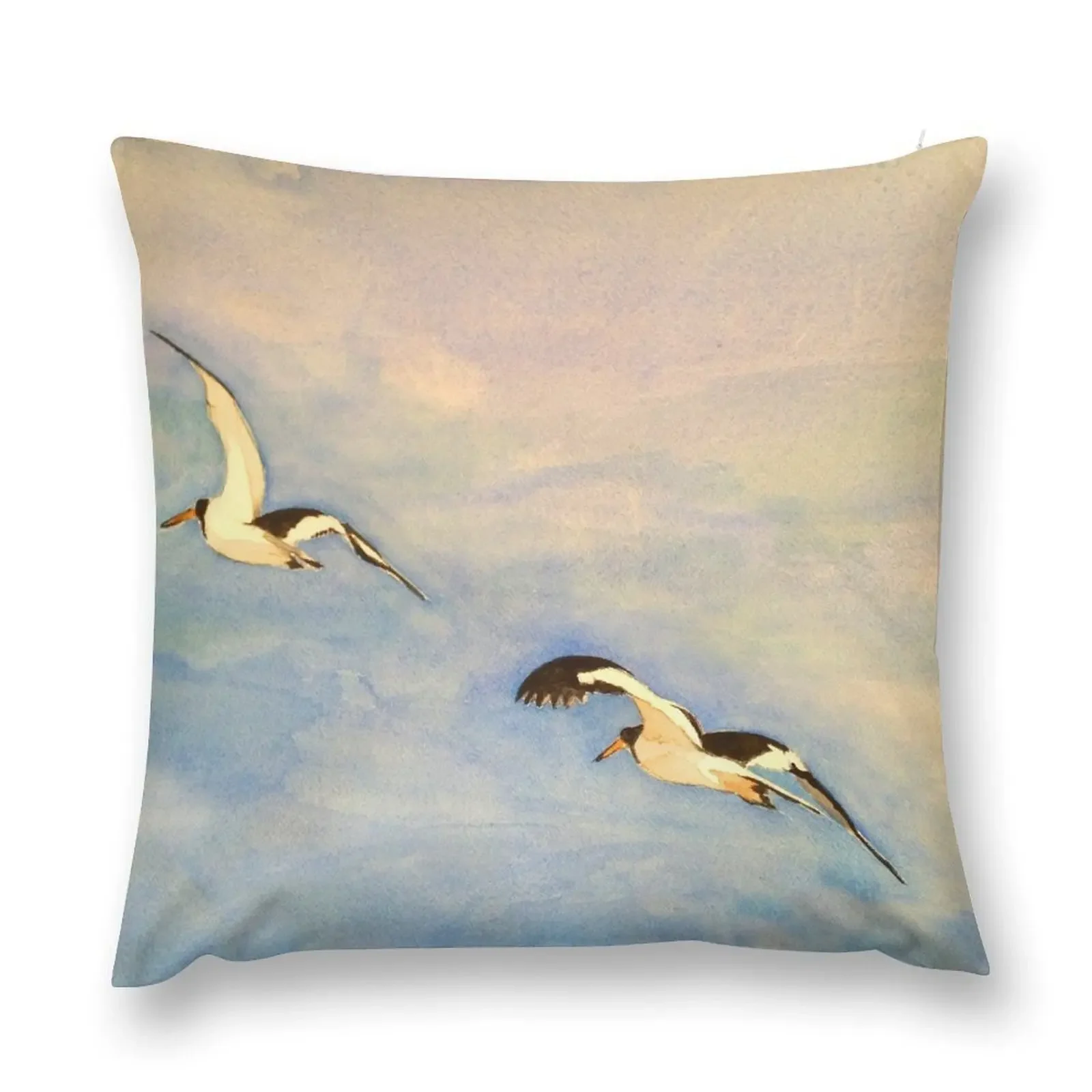 American Oystercatcher in flight, Smith Island Throw Pillow Pillowcase Custom Cushion Photo Decorative Cushion pillow