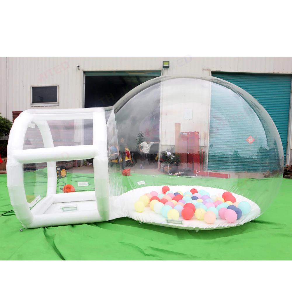 3m/4m Durchmesser aufblasbares Bubble House 5m Bubble Zelt mit Tunnel Hüpf burgen Karneval Spielzeug zu verkaufen