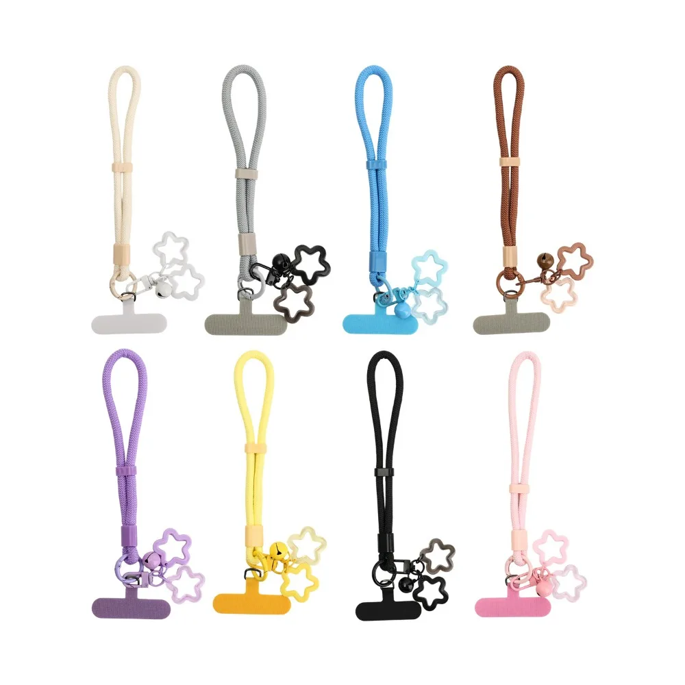 Pendant Cellphone Straps Hanging Cord with Stars Bell Mobile Phone Lanyard Wrist Straps Anti-lost Chain for IPhone 17 Pro Max