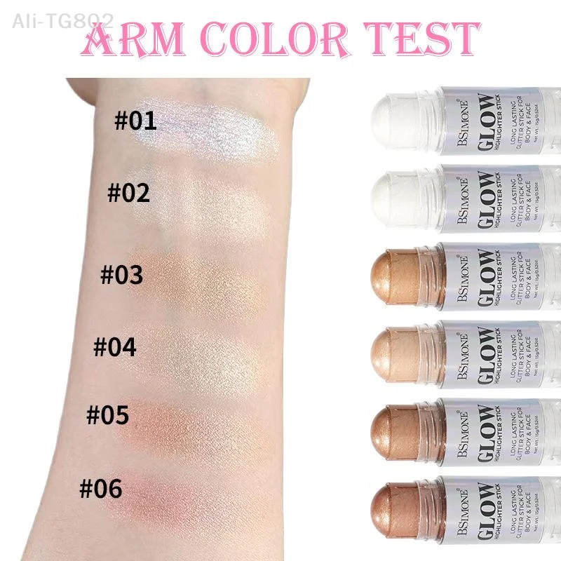 1 قطعة من قلم تحديد الوجه ثلاثي الأبعاد من BSIMONE - أداة مكياج سهلة الاستخدام لتفتيح البشرة وتغطية العيوب وإضفاء اللمعان