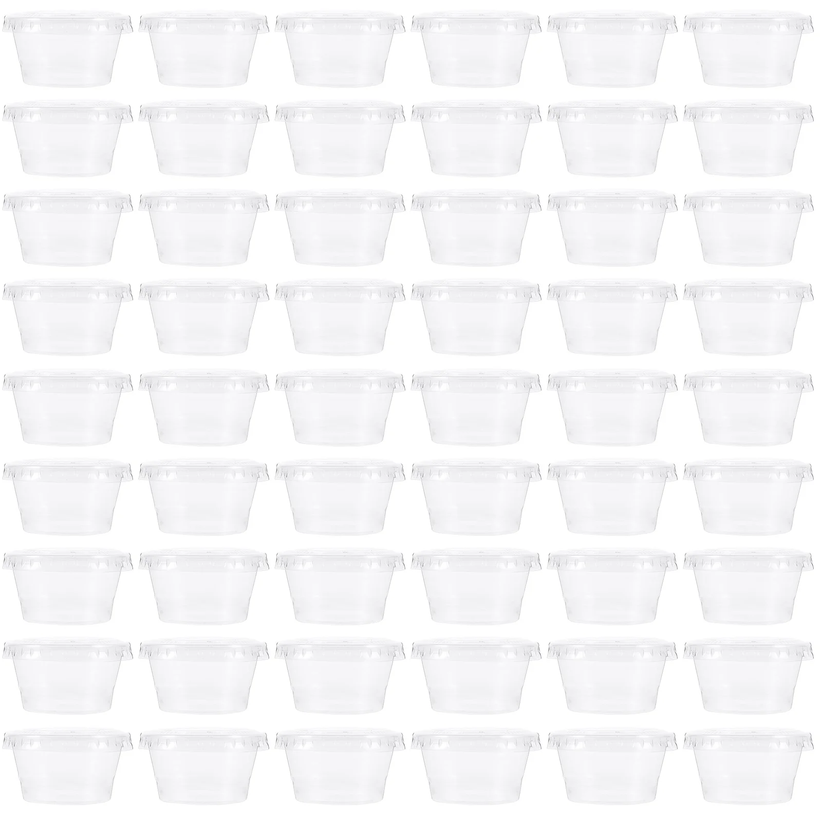 

100pcs Disposable Sauce Cup With Lid Condiment Container For Dessert Yogurt Mousse Camping Picnic Party Appetizer Bowl Kitchen