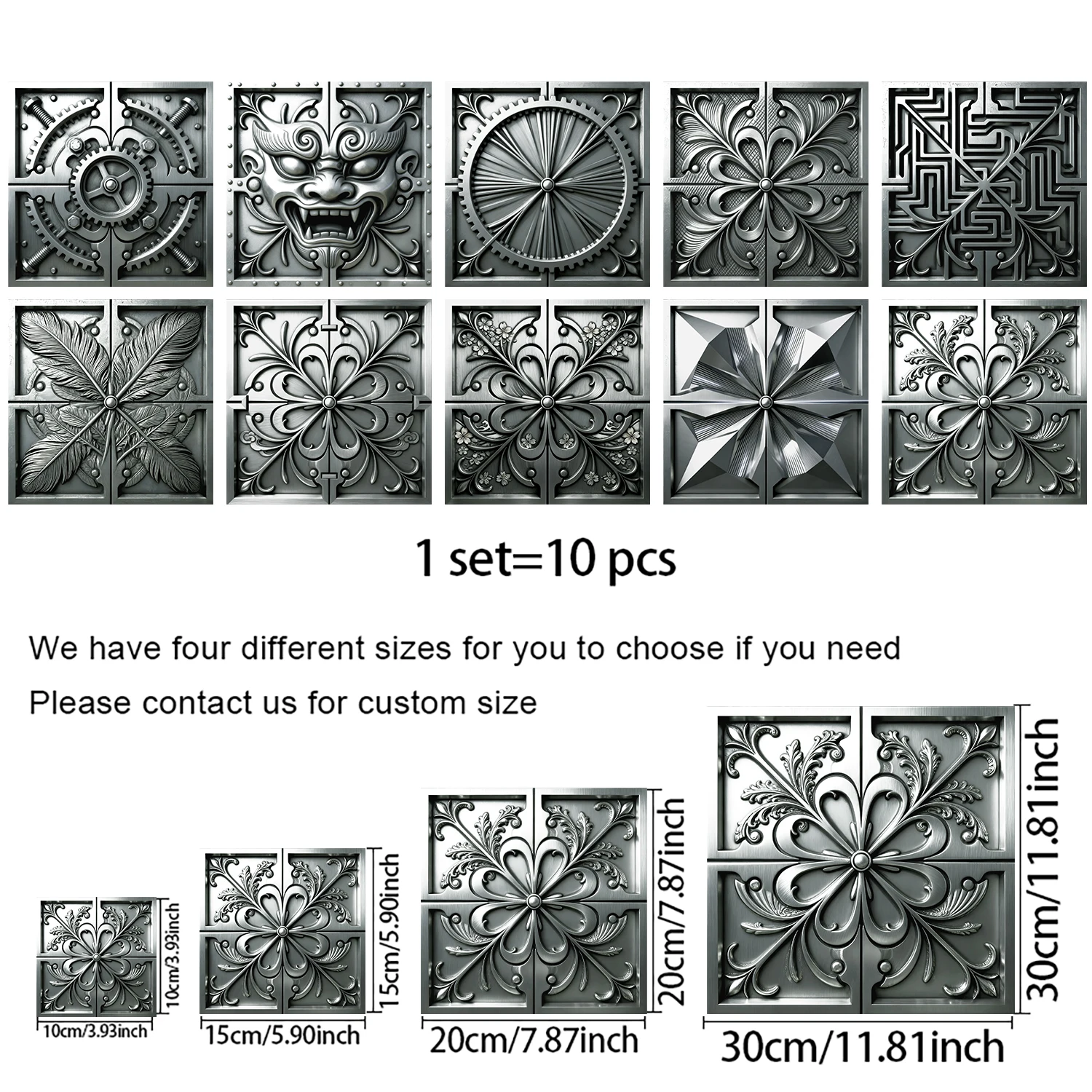 Cyberpunk Industrial Style Tiles Sticker Kitchen Backsplash Oil-proof Cupboard Washbasin Peel & Stick Waterproof Art Wall Decals view 6