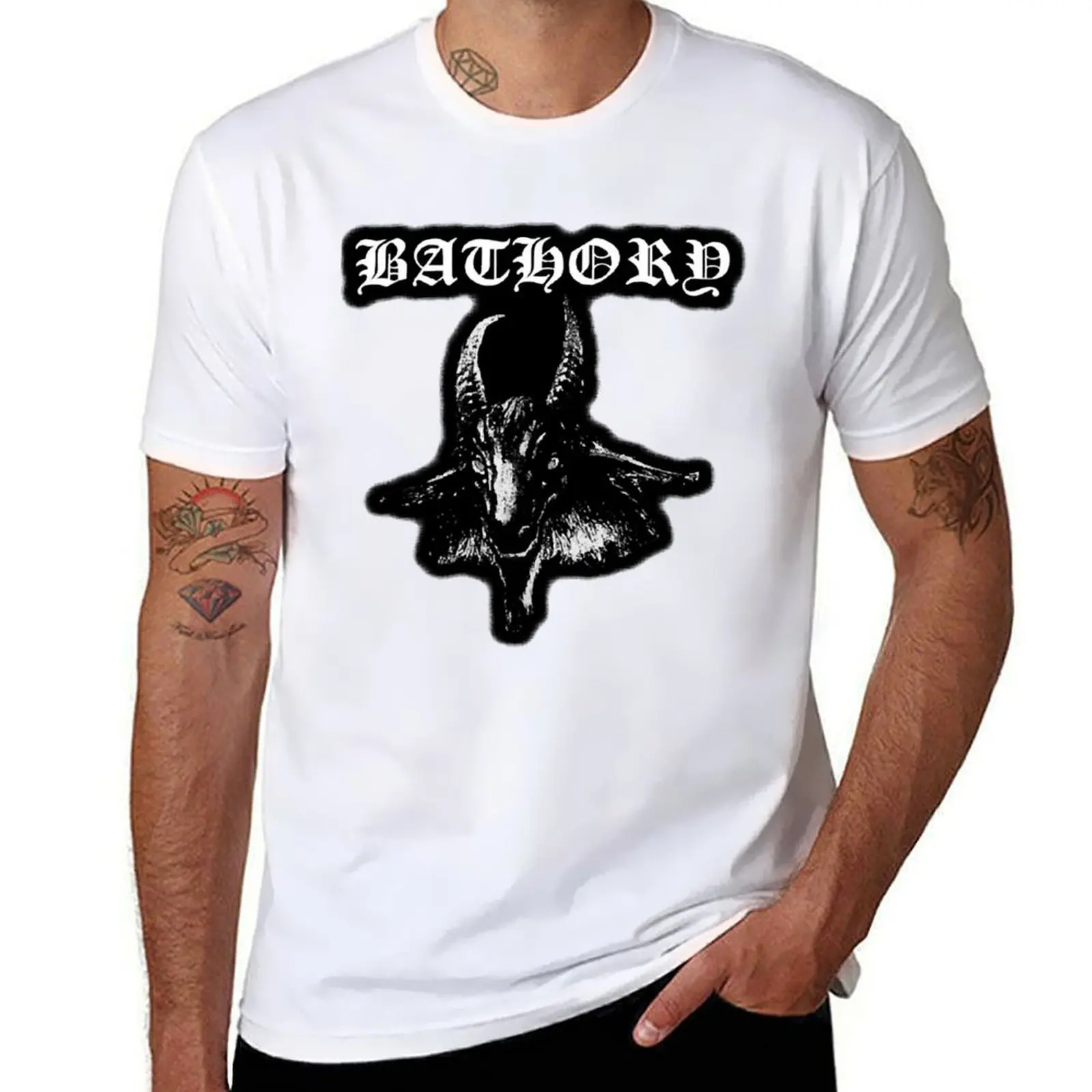 

Bathory Goat Logo Black Metal T-Shirt funny t shirts dark humor cotton t shirt man T-Shirt