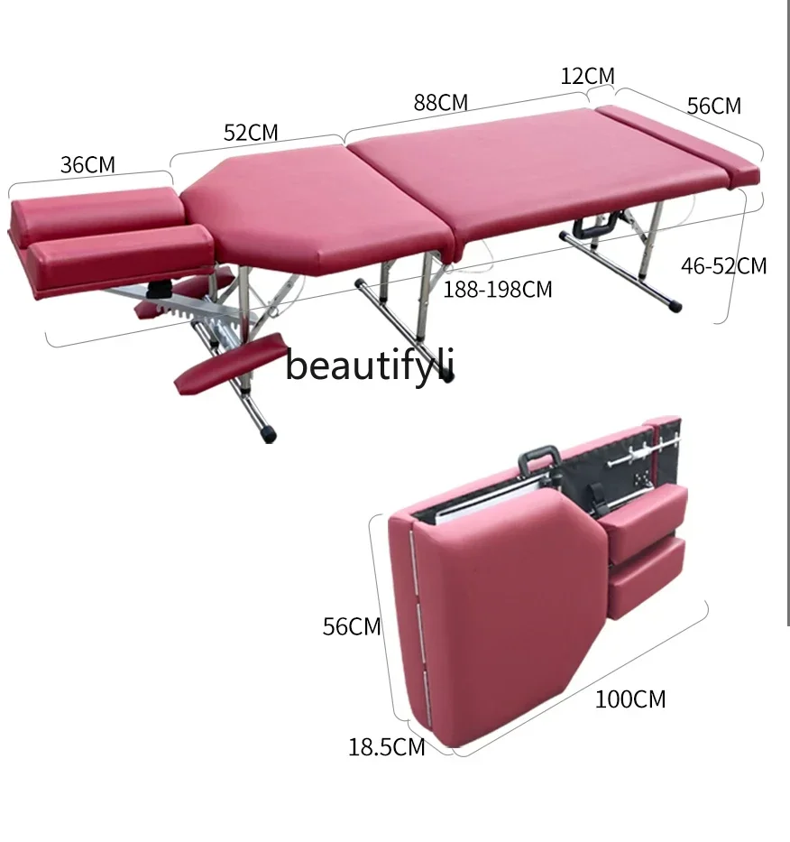 Folding Portable American Spine and Bone Shaping Bed Plastic Bone Carving Bed Massage Reset Press Bed