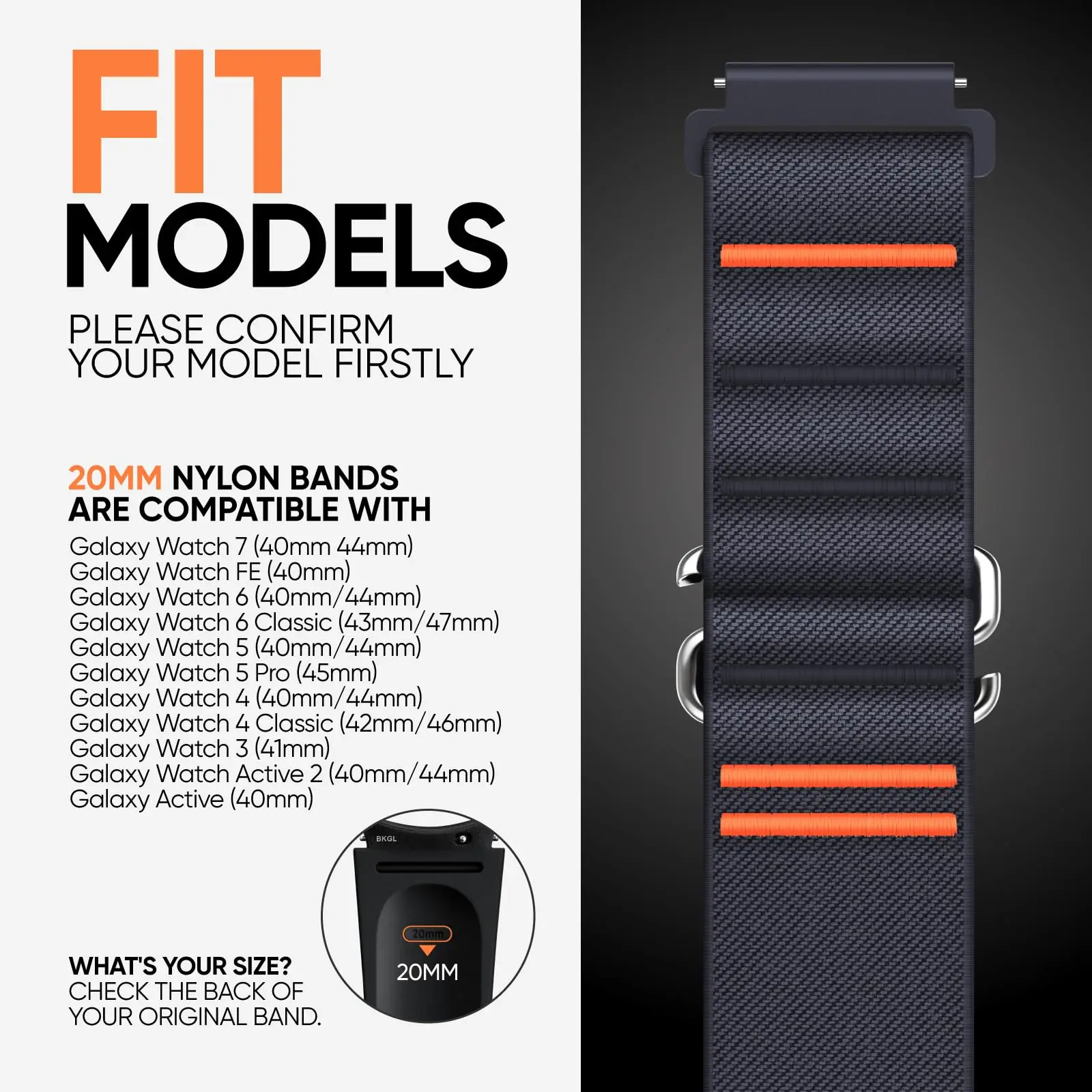 20mm 22mm Nylon Strap for Samsung Galaxy Watch 7 6 5 4 40mm 44mm 6Classic 43mm 47mm Loop Bracelet for Huawei GT 5 4Pro 46mm Band
