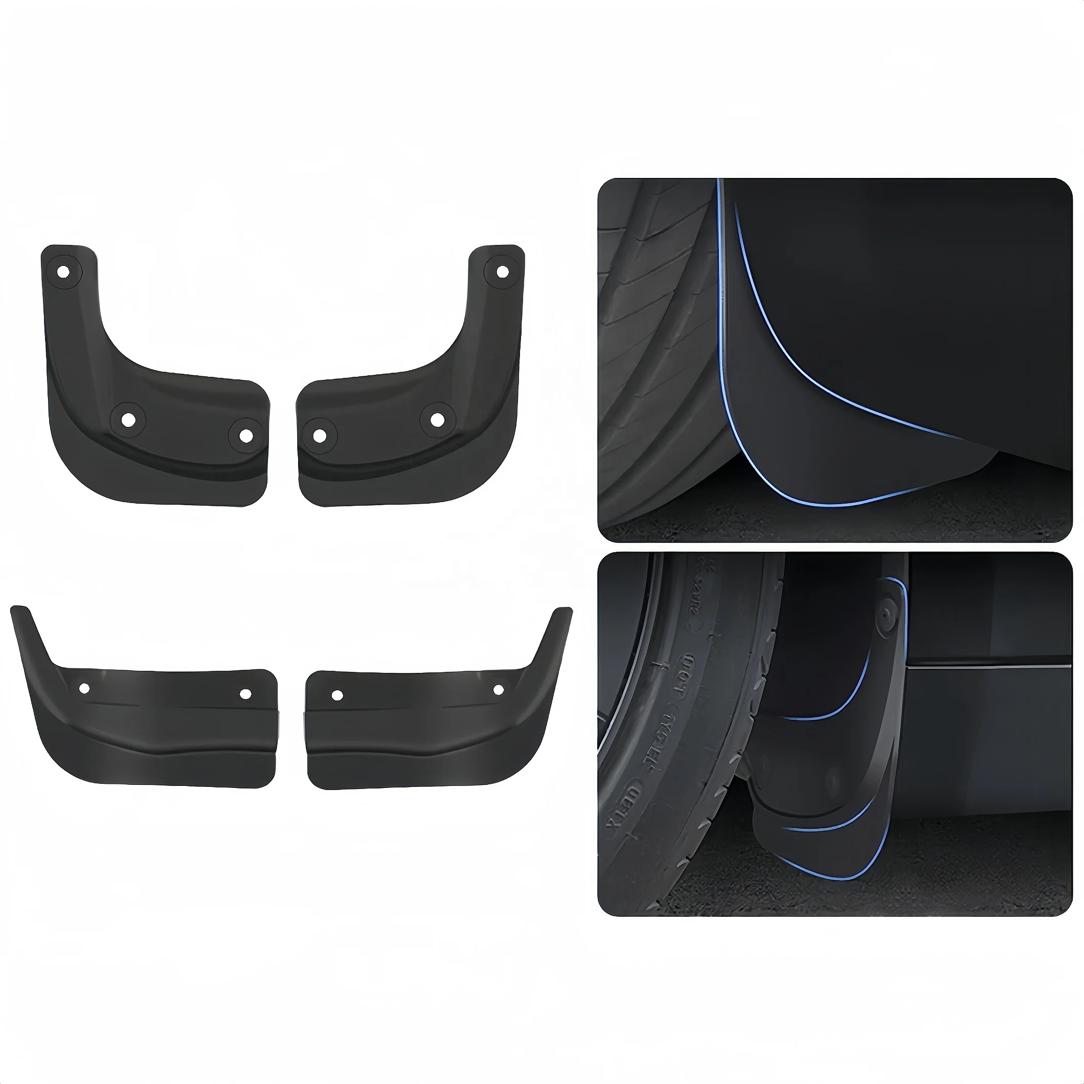 

Mud Flaps for 2024+ Tesla Model 3 Highland Mudguard No Drilling Durable Splash Guard