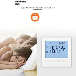Programmable Temperature Controller Room Thermostat Digital LCD Display Touch Screen Controller Floor Heating Gas Boiler