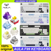 Aula F99 Mechanical Keyboard Bluetooth 5.0/2.4g Wireless/Wired Pbt Keycaps Hot Swap Gasket 99 Keys Customized Gaming Keyboard