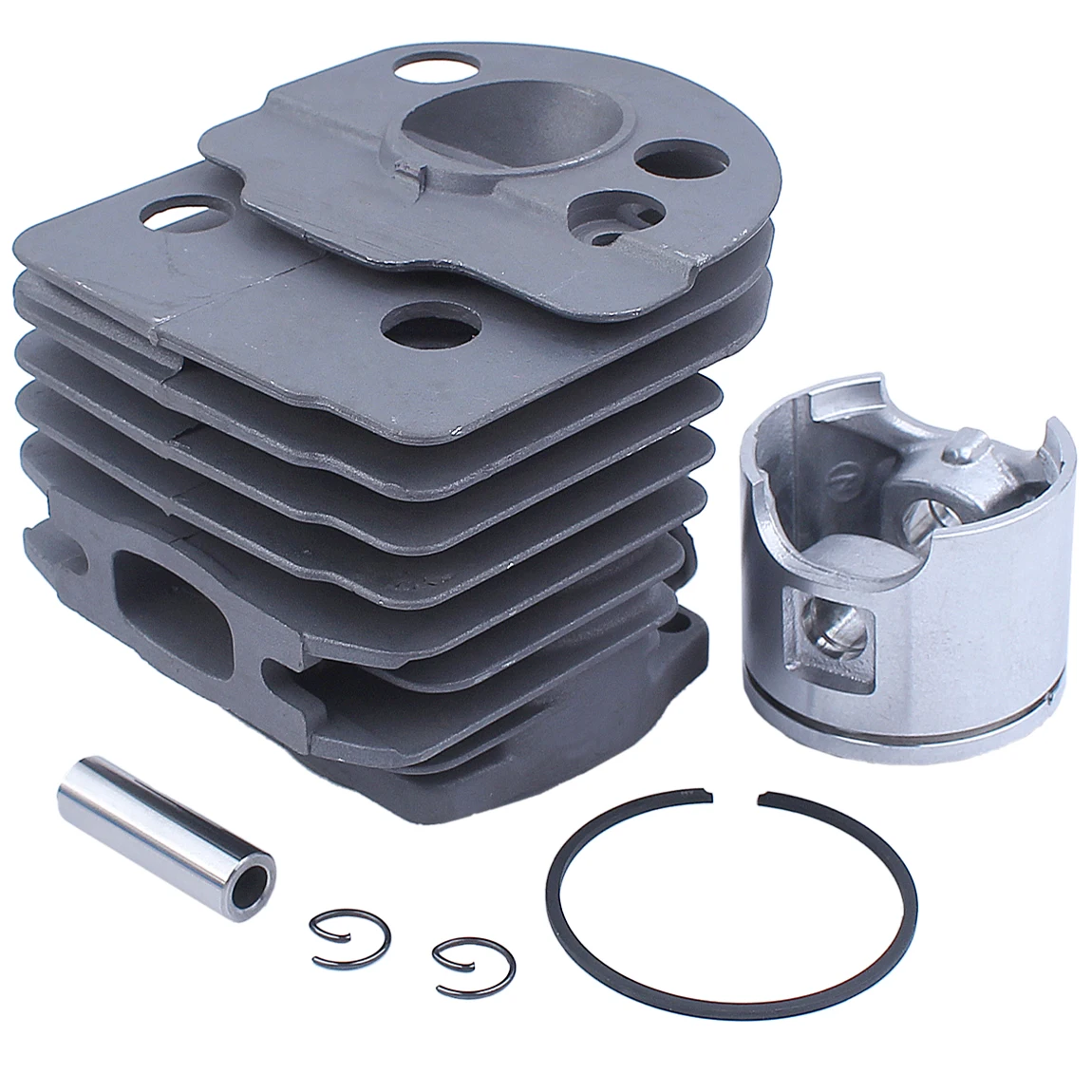 Cylinder Piston Plug Valve Exhaust Muffler Ignition Coil Air Filter 46mm Set For Husqvarna 55 Rancher 51 Chainsaw Engine Motors