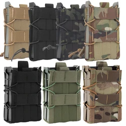 Tactical Single Double Magazine Pouch M4 M14 M16 AR15 G36 Mag Pouch Rifle Magazine Holder MOLLE Belt Attach Mag Bags