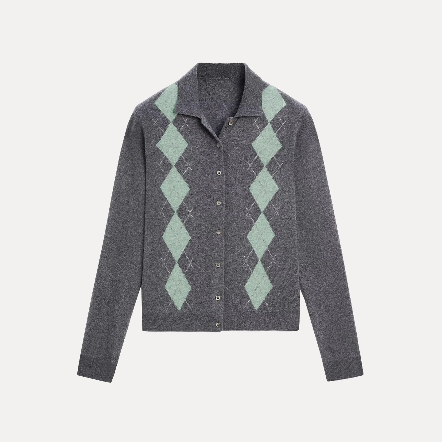 

2025 Winter New Women's Faion Versatile Color Blo Diamond Pattern Knitted Sweater Long Sve Regular Length Ladies' Wear