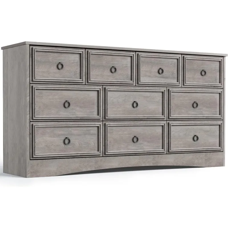 

Modern 10 Drawer Dresser, Dressers for Bedroom, Chest of Drawers Closet Organizers and Storage Clothes - Easy Pulls Handle,