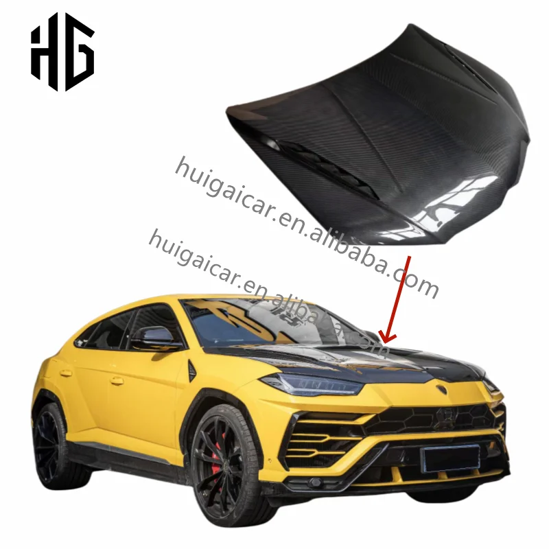 

P Style Dry Carbon Fiber Front Bumper Bonnet Hood Body Kit For Lamborghini URUS Engine Cover Body Parts