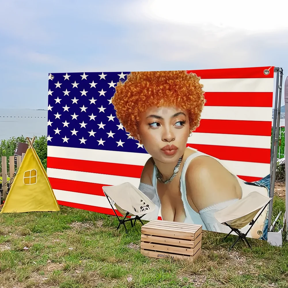 Sänger i-ice Spice Flagge für Picknick Party Camping Banner Outdoor Atmosphäre Tuch – Detail 6