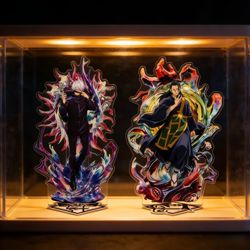 

Anime Jujutsu Kaisen Peripherals Satoru Gojo Battle Form Double Insertion Acrylic Stand Suguru Geto Toys Boys Holiday Gifts