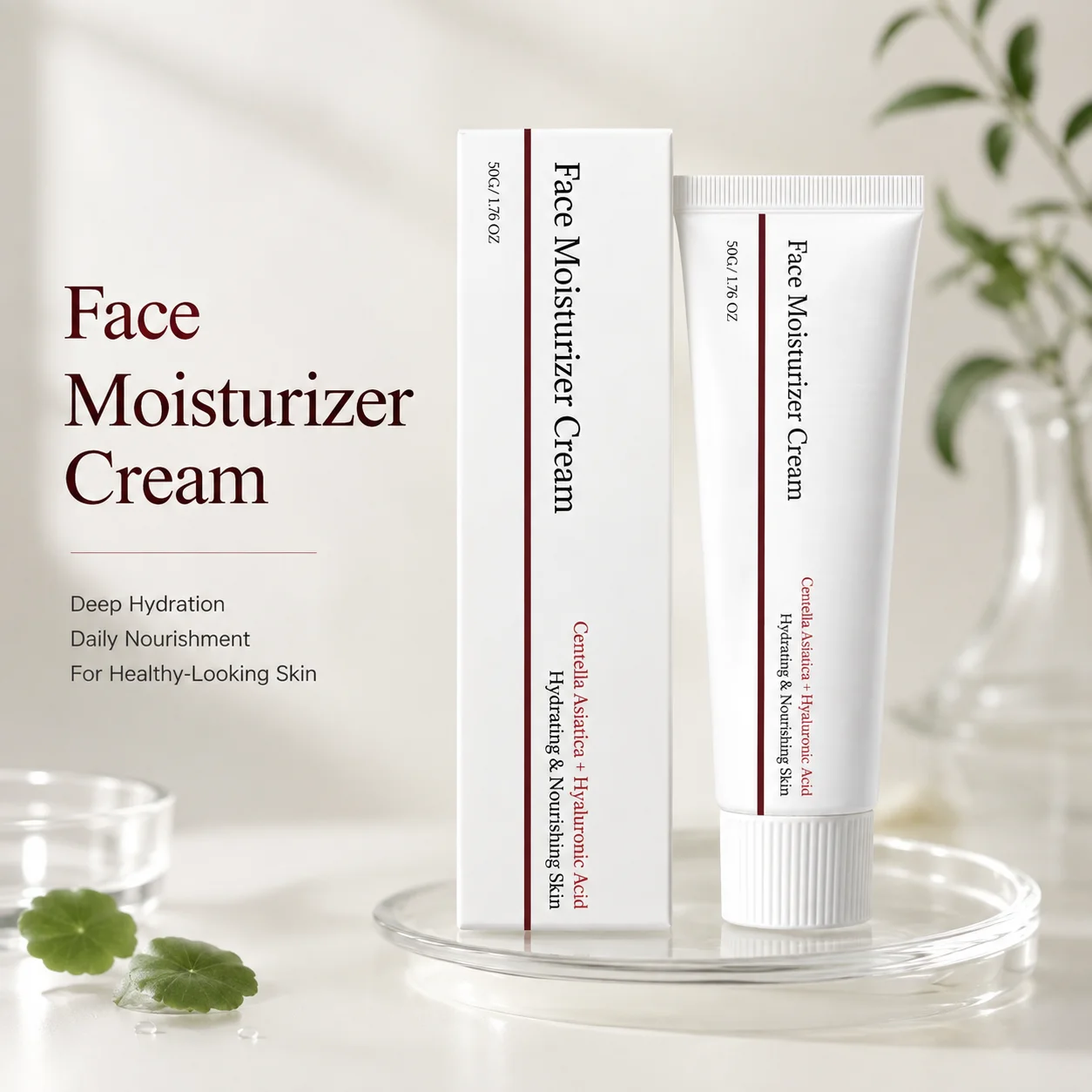 Centella Asiatica Face Cream Korean Time Reverse Anti Aging Deep Hydrating Reduce Wrinkles Firm Lightweight Skincare Moisturizer