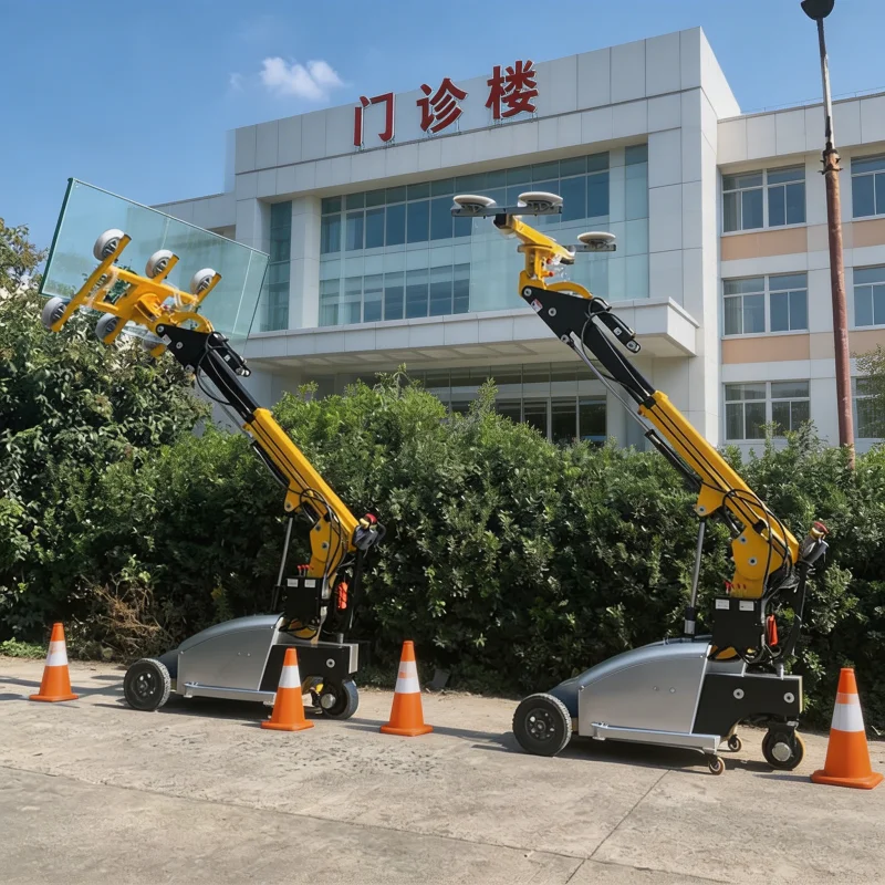 800kg Glass Vacuum Sucker Lifter 8 Suction Cups Factory Sale Heavy Duty Electric Curtain Wall Glazing Lifter Manufacturer