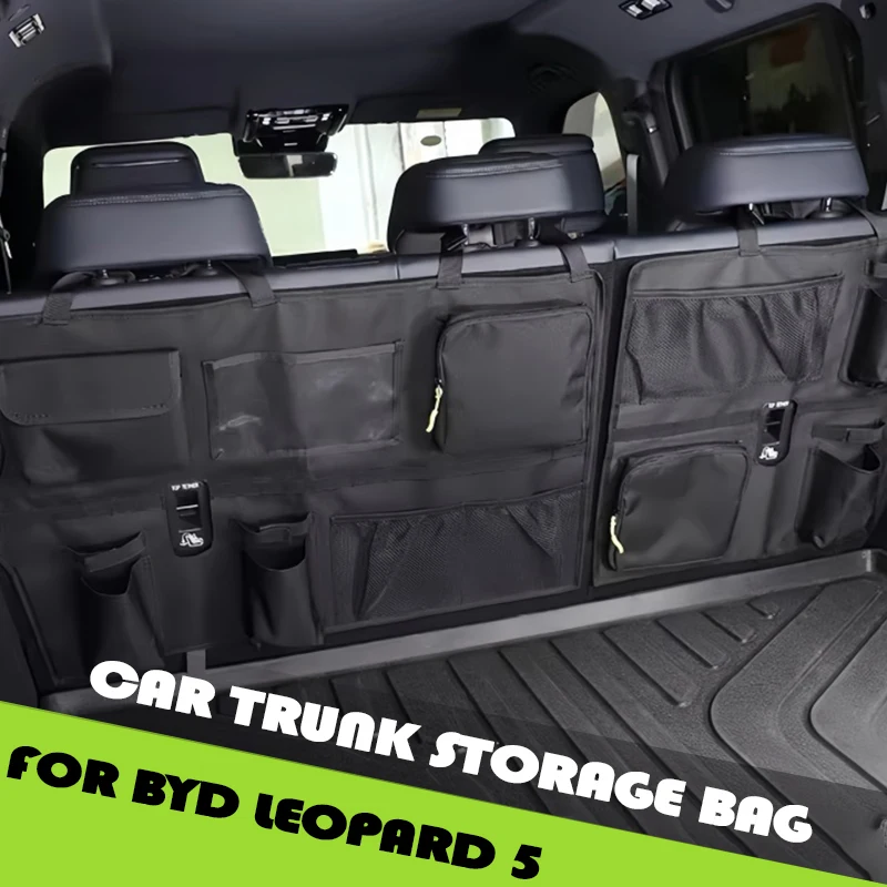 

Car Trunk Storage Hanging Bag Fit for BYD Leopard 5 2023-2025 Car Auto Rear Seat Back Multi-function Storage Bag Upgrade Parts