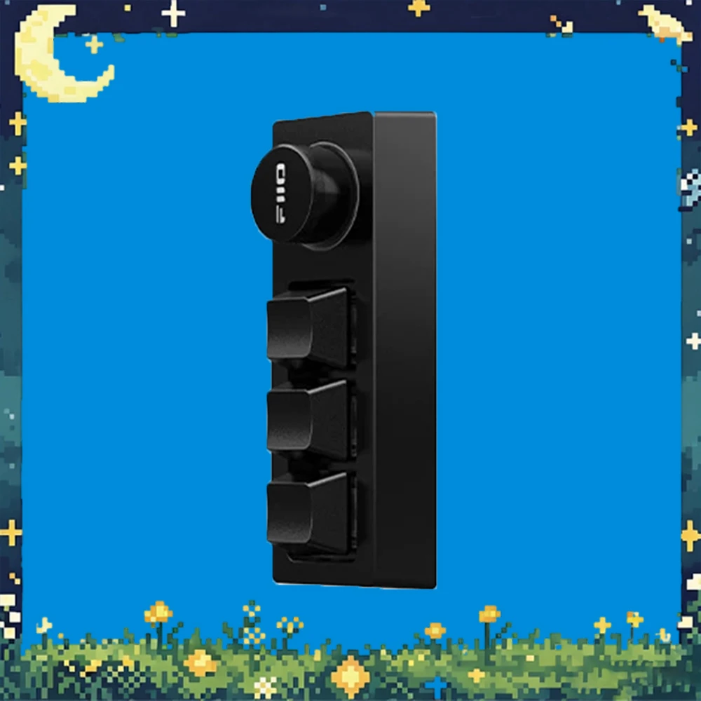 FiiO KB1K Multimedia Keypad Customizable Keys And Knobs Can Customize RGB Lighting Effects Mini Keyboard Dual USB Ports Gifts