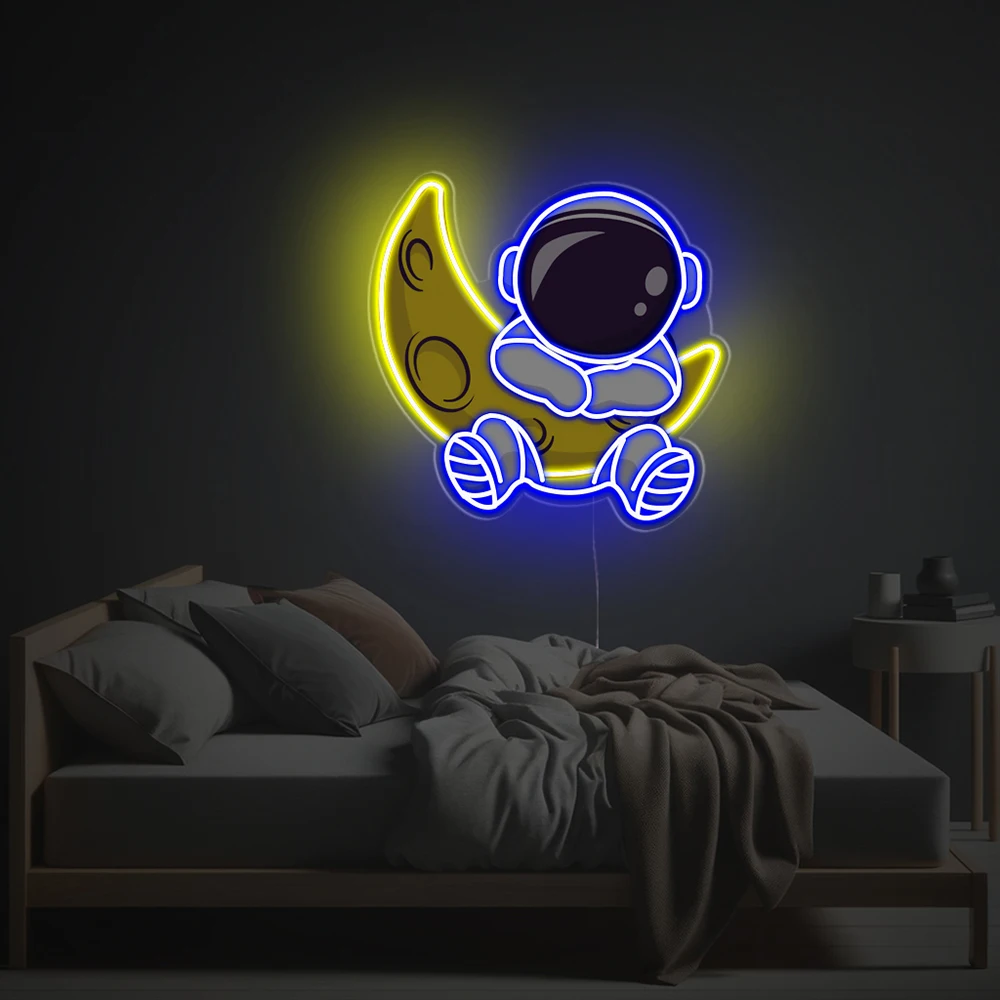 Astronaut Neon Pop Art Light Sign Handmade Custom Bedroom Game Room Wall Decor Led Lights Home Room Bar Decoration Neon Sign