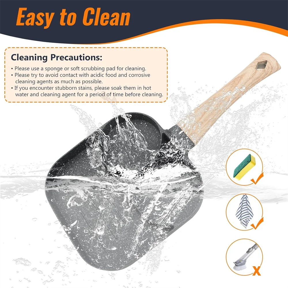 مقلاة بيض الإفطار 3 في 1، مقلاة شواء غير لاصقة مع مقسم، مقلاة عجة 3 أقسام الكل في واحد مقسمة مقسمة Su #5