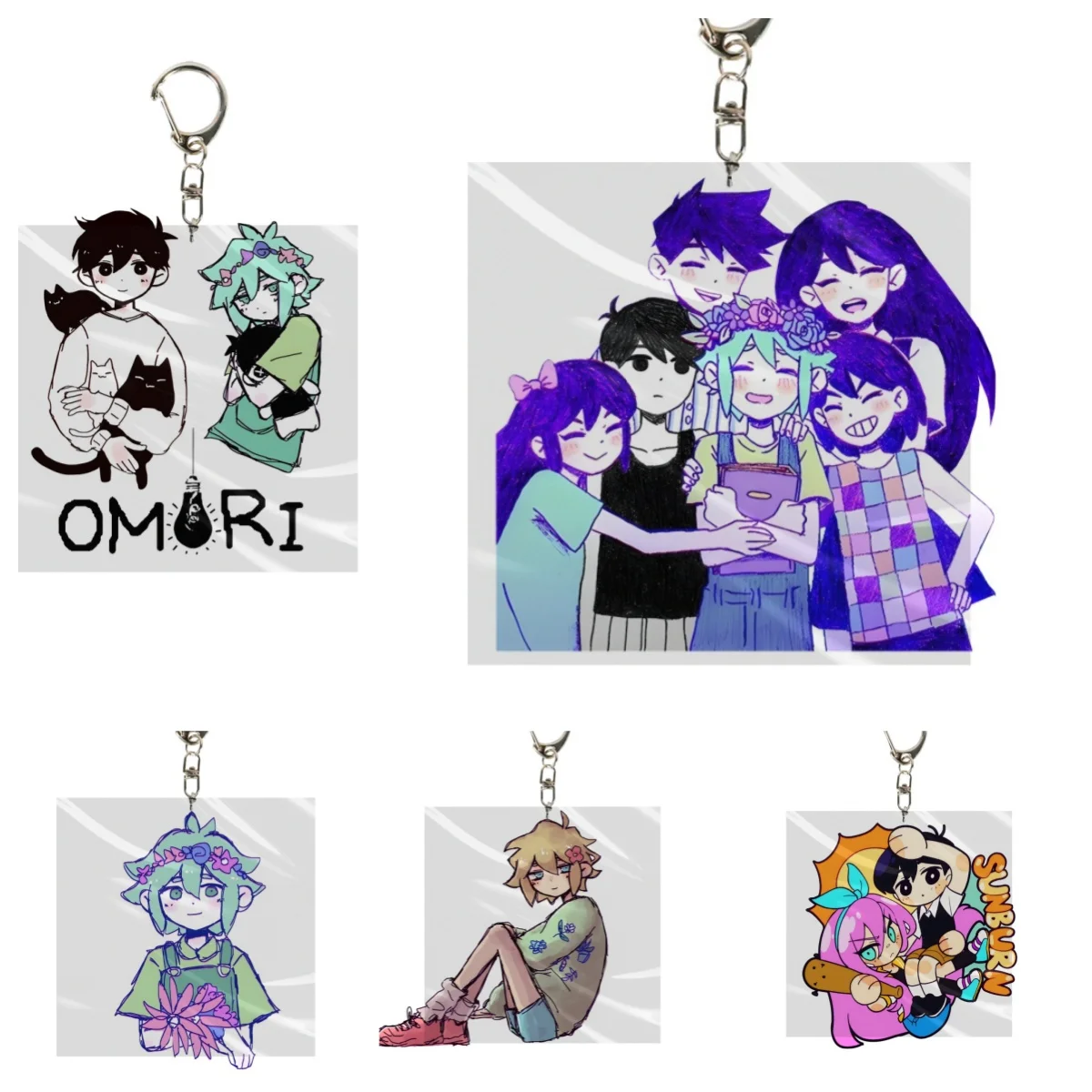 

6CM HOT Anime omori Acrylic Keychain Model Cosplay Characters Ornament Accessories Goods Christmas Collection Gifts