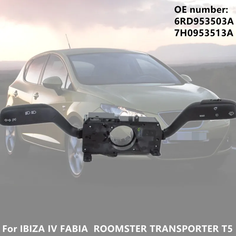 Przełącznik zespolony kierunkowskazów i wycieraczek do Ibiza Fabia Roomster Transporter T5 7H0953513A 6RD953503A