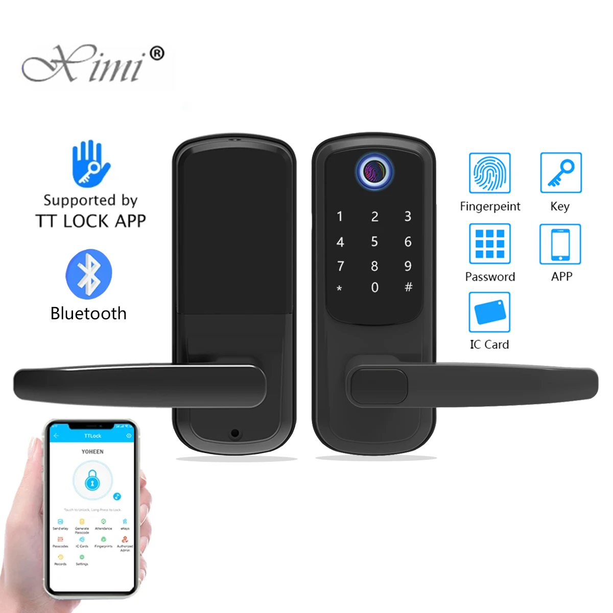 

TTlock Bluetooth Fingerprint Smart Lock Electronic Intelligent Biometric Code Digital Door Lock