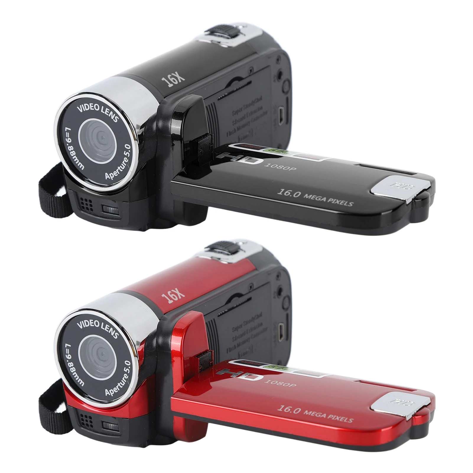 2.7in Camera 4K Camera Vlogging Camera 4K 48MP DV Camera 2.7in TFT Rotatable Screen 16x Digital Zoom Video Camera with USB Cable