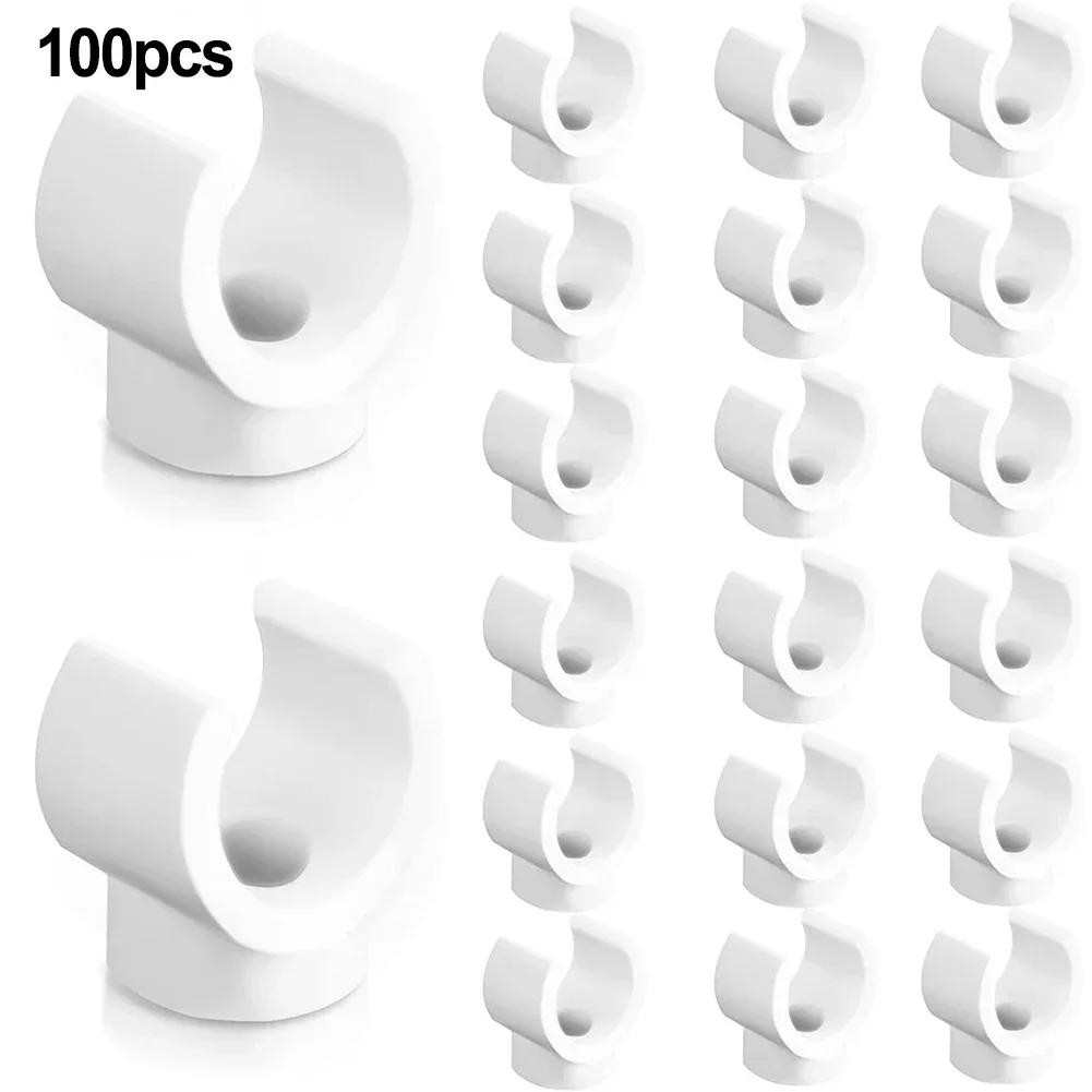 100Pc 1/2 Inch PEX Clips Pipe Hangers Clamps Pipe Support Holder 16 Mm U-Hook For Fix Tighten Hoses PVC Pipes