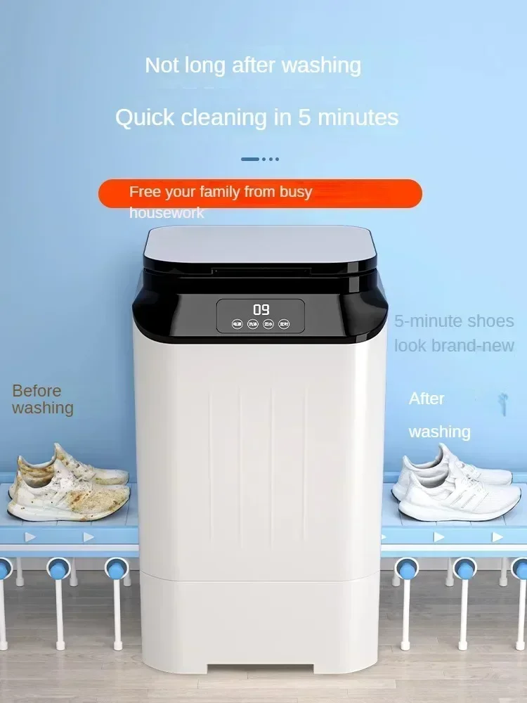 New shoe washing machine. Fully automatic. Washing & stripping integrated. Small. For shoes & socks.