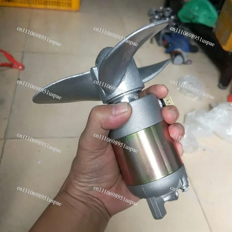 DIY electric outboard motor propeller 500W/200W hanging propeller rubber boat 12V underwater motor propeller