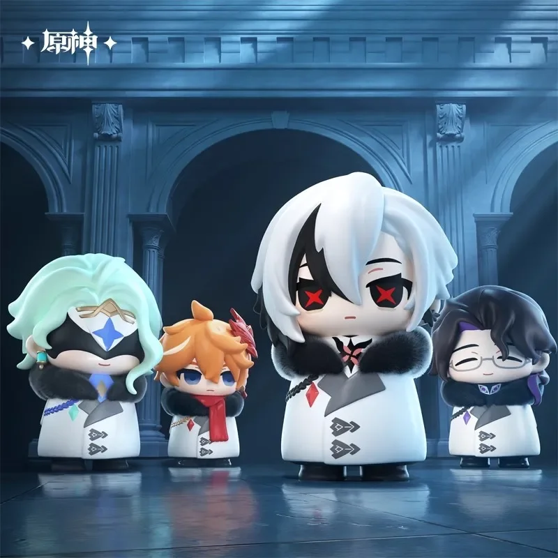 لعبة البضائع الرسمية Genshin Impact Tartaglia Arlecchino Wanderer Fatui Harbingers Chibi صندوق أعمى أرقام السفينة في أكتوبر