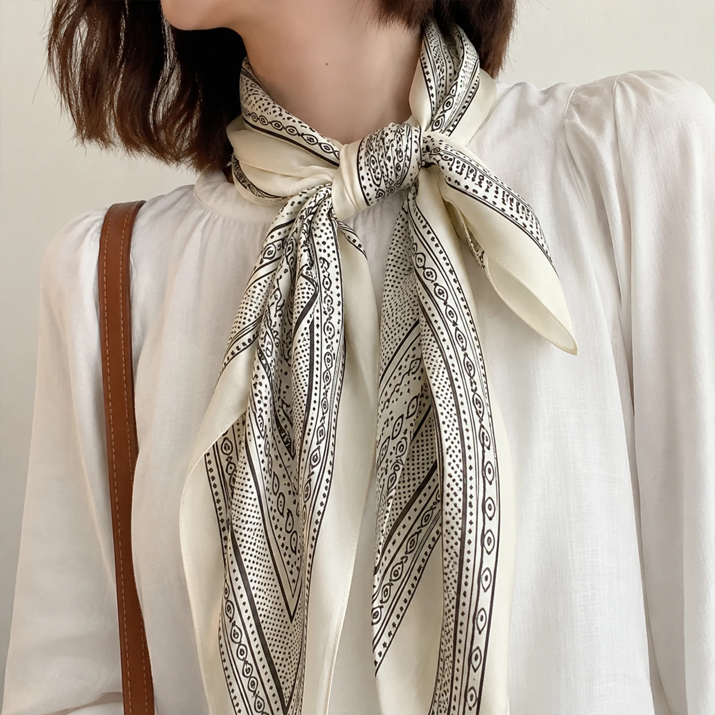 Lightweight Summer Silk Scarf Long Women's 2026 New  Scarf Necktie High-End Feeling Women's Thin Shirt Accessory