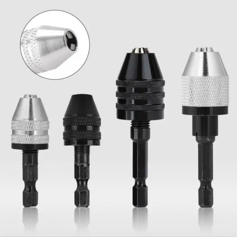 Quick Change Hexagonal Handle Drill Bit Chuck Keyless Screwdriver Impact Driver Adapter Electric Drill Accessories And Tools