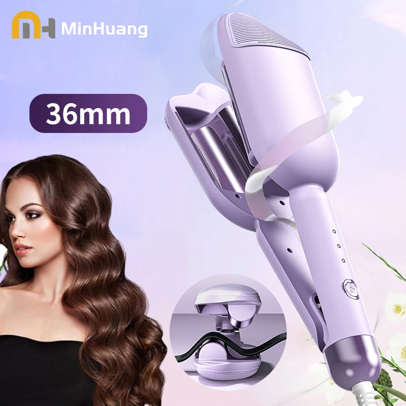 Elektrische Haar Curler 36mm Große Welle Styling Keramik Haar Langlebige Curling Eisen Styling Werkzeug Curling Zauberstab Haar Waver