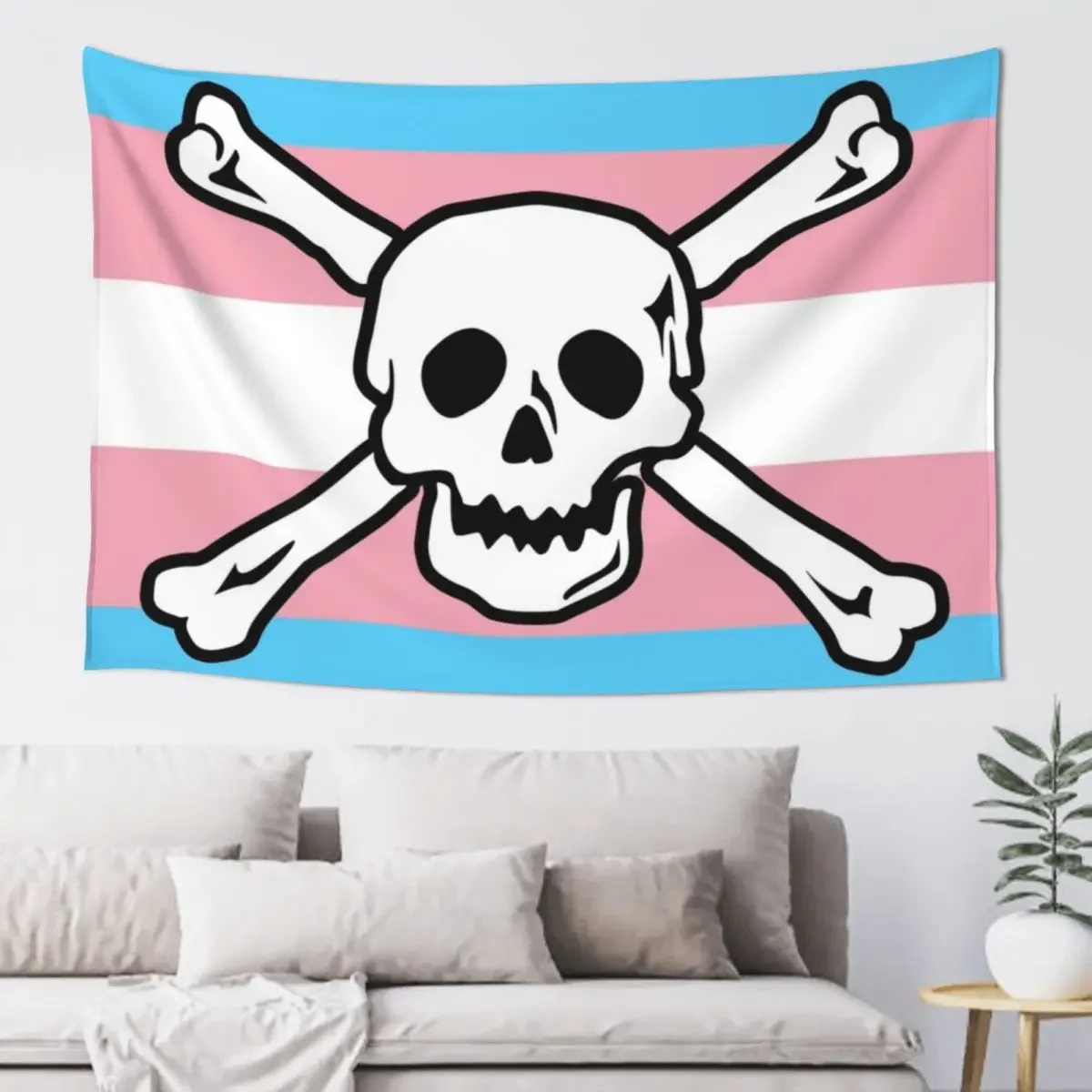 

Trans Pirate Pride Tapestry Bed Room Decoration Room Decor Tapestry