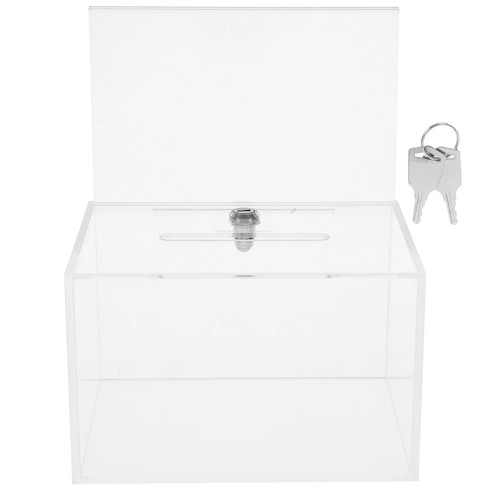 

Acrylic Suggestion Box with Lock Transparent Ballot Box Ballot Box with Sign Holder Voting Comment Box for Schools Offices