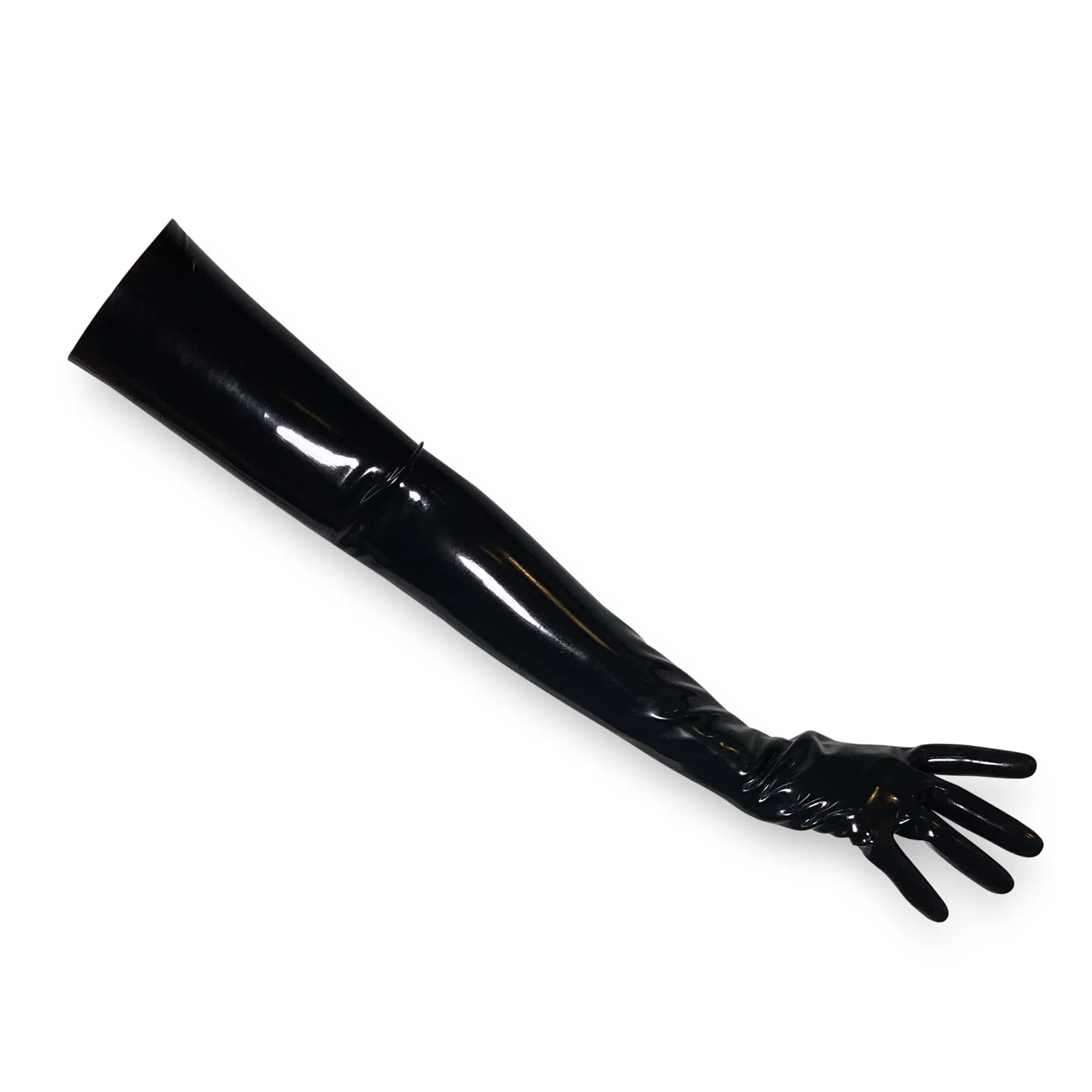 LaSally Women's Latex Gloves 70cm Super Long Rubber Faux Leather Thin  Evening Wedding Runways Halloween Costume Fashion Glove