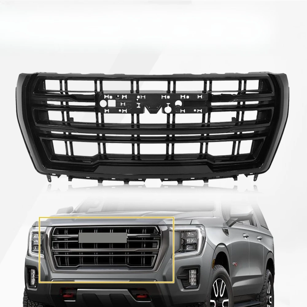 

Верхняя передняя решетка радиатора для GMC Yukon/Yukon XL AT4 2021-2024, черный хром, 84835786