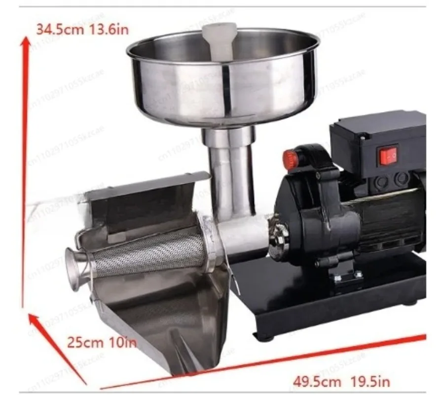 Filtro comercial del exprimidor de frutas de la comida 90-160 kg/h, salsa filtrante que hace tomate del acero inoxidable