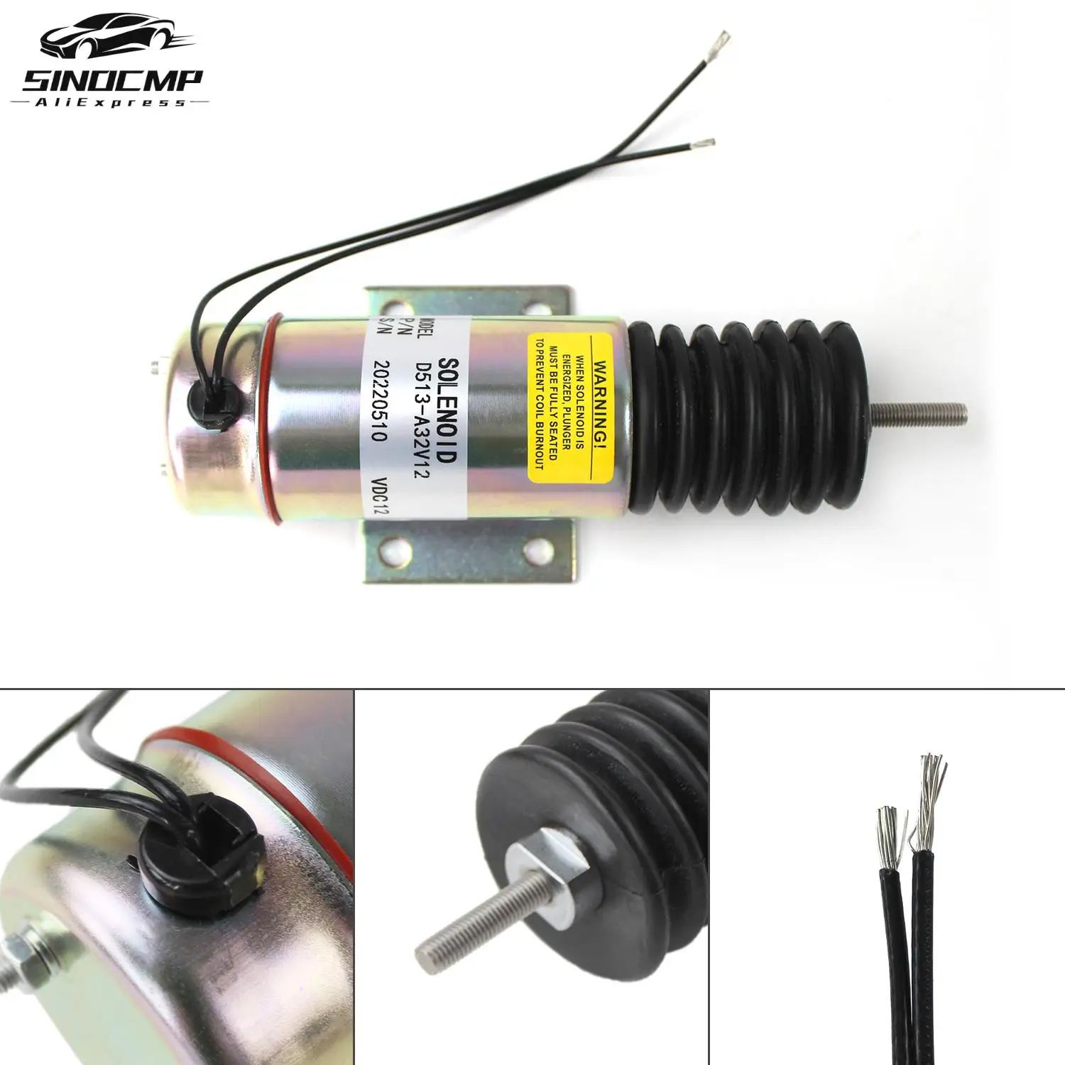 12 فولت إيقاف الملف اللولبي D513-A32V12 2011-12E2U1 D513A32V12 201112E2U1 وقف الملف اللولبي قطع الملف اللولبي لمحرك الديزل