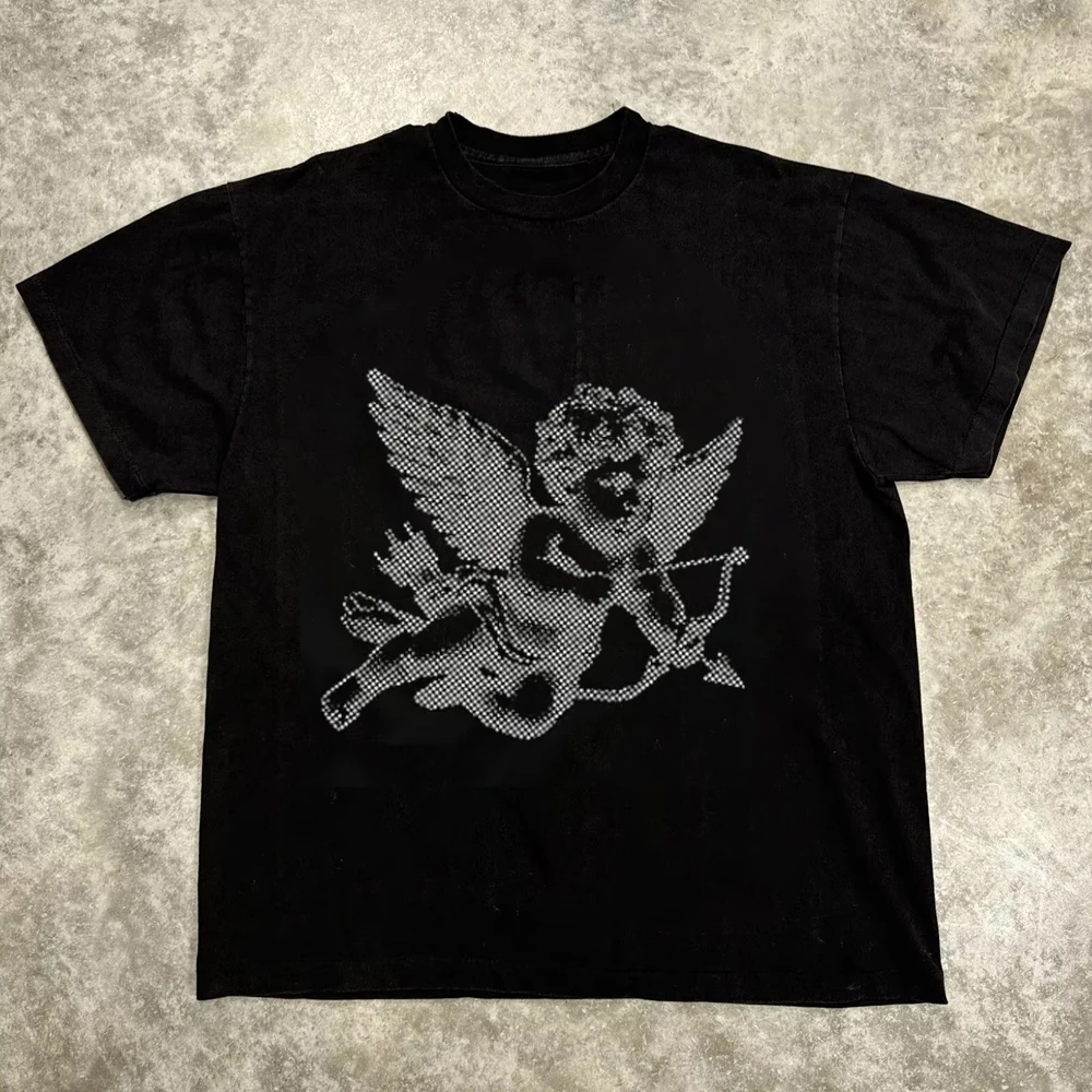 Kaos Grafis Huruf Harajuku Y2k Atasan Pria Wanita High Street Oversized Kaos Pro Choice Streetwear Vintage Tee Pakaian