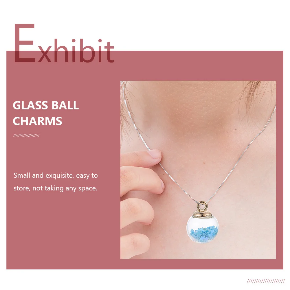 

30Pcs Glass Ball Charms Colorful Star Pendants DIY Earrings Jewelry Making Supplies Simple Hanging Charms Crafts