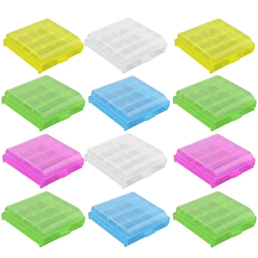 

20 Pcs Compact Storage Box ganizer AA AAA Holder Leakproof Container Portable Rack Case For Batteries PP Plastic Safe