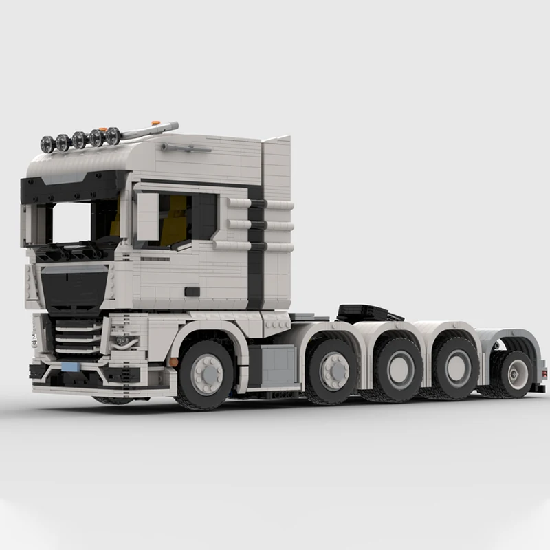 3388 قطعة MOC MANes TGX 10x4 شاحنة جرار الأبيض الثقيلة مركبة قسط لتقوم بها بنفسك نموذج اللبنات عيد ميلاد اللعب هدية